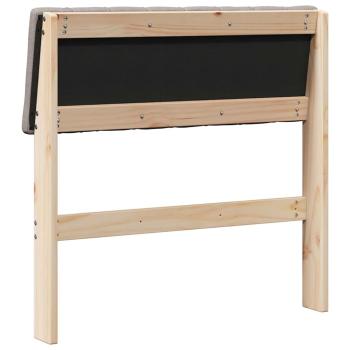 Gepolstertes Kopfteil Taupe 80 cm Massives Kiefernholz