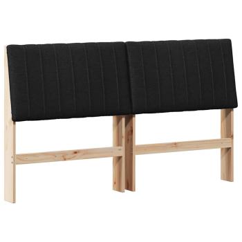 Gepolstertes Kopfteil Schwarz 150 cm Massives Kiefernholz
