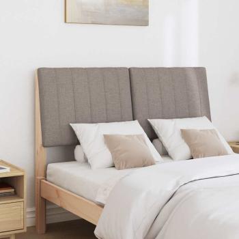 Gepolstertes Kopfteil Taupe 120 cm Massives Kiefernholz