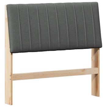 Gepolstertes Kopfteil Dunkelgrau 100 cm Massives Kiefernholz