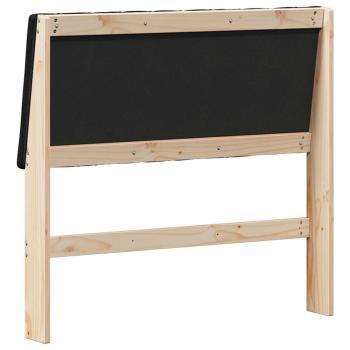 Gepolstertes Kopfteil Schwarz 100 cm Massives Kiefernholz