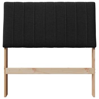 Gepolstertes Kopfteil Schwarz 90 cm Massives Kiefernholz