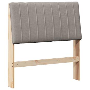 Gepolstertes Kopfteil Taupe 90 cm Massives Kiefernholz