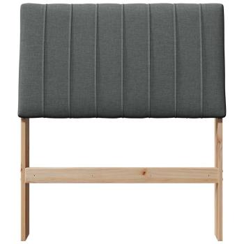 Gepolstertes Kopfteil Dunkelgrau 80 cm Massives Kiefernholz