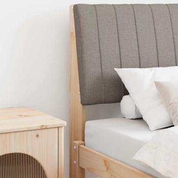 ARDEBO.de - Gepolstertes Kopfteil Taupe 80 cm Massives Kiefernholz