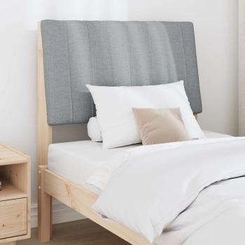 Gepolstertes Kopfteil Hellgrau 75 cm Massives Kiefernholz