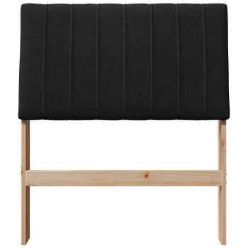Gepolstertes Kopfteil Schwarz 75 cm Massives Kiefernholz