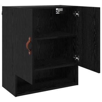 Wandschrank 60 x 31 x 70 cm Holzwerkstoff Schwarz Eichen-Optik