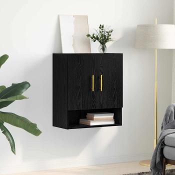 Wandschrank 60 x 31 x 70 cm Holzwerkstoff Schwarz Eichen-Optik