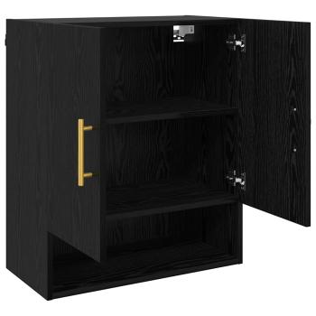 Wandschrank 60 x 31 x 70 cm Holzwerkstoff Schwarz Eichen-Optik