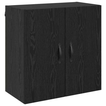 Wandschrank 60 x 31 x 60 cm Holzwerkstoff Schwarz Eichen-Optik