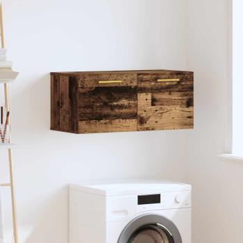 ARDEBO.de - Wandschrank 80 x 36.5 x 35 cm Holzwerkstoff Altholz