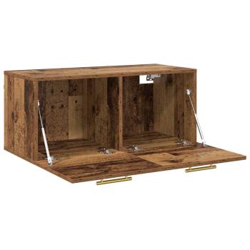 Wandschrank 80 x 36.5 x 35 cm Holzwerkstoff Altholz