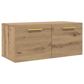 Wandschrank 80 x 36.5 x 35 cm Holzwerkstoff Artisan-Eiche