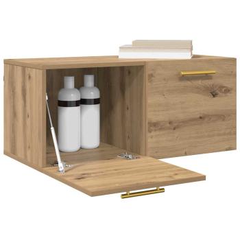 Wandschrank 80 x 36.5 x 35 cm Holzwerkstoff Artisan-Eiche
