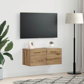 Wandschrank 80 x 36.5 x 35 cm Holzwerkstoff Artisan-Eiche