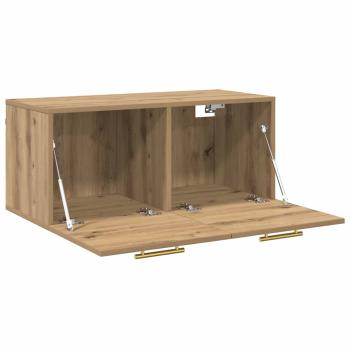 Wandschrank 80 x 36.5 x 35 cm Holzwerkstoff Artisan-Eiche