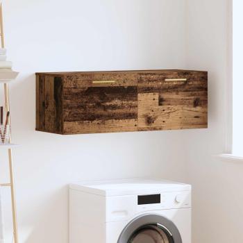 ARDEBO.de - Wandschrank 100 x 36,5 x 35 cm Holzwerkstoff Altholz