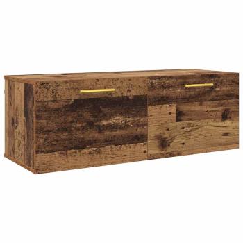 Wandschrank 100 x 36,5 x 35 cm Holzwerkstoff Altholz