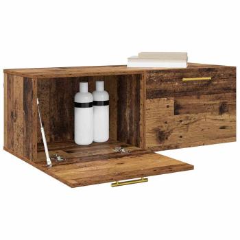 Wandschrank 100 x 36,5 x 35 cm Holzwerkstoff Altholz