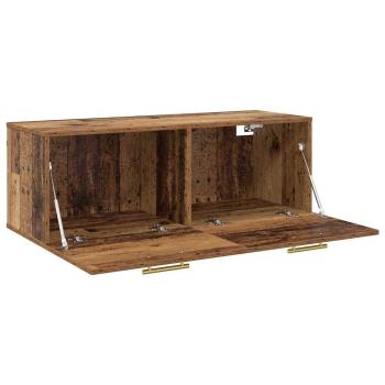 Wandschrank 100 x 36,5 x 35 cm Holzwerkstoff Altholz