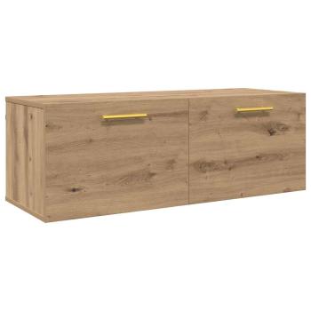 Wandschrank 100 x 36,5 x 35 cm Holzwerkstoff Artisan-Eiche