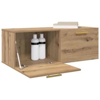 Wandschrank 100 x 36,5 x 35 cm Holzwerkstoff Artisan-Eiche