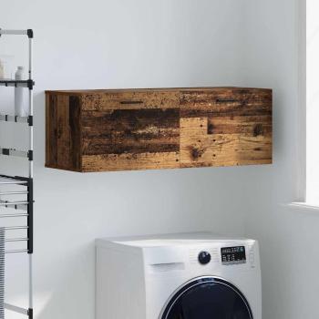 ARDEBO.de - Wandschrank 100 x 36,5 x 35 cm Holzwerkstoff Altholz
