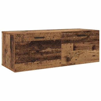 Wandschrank 100 x 36,5 x 35 cm Holzwerkstoff Altholz