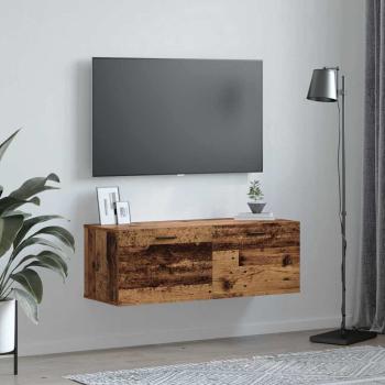 Wandschrank 100 x 36,5 x 35 cm Holzwerkstoff Altholz