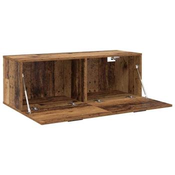 Wandschrank 100 x 36,5 x 35 cm Holzwerkstoff Altholz