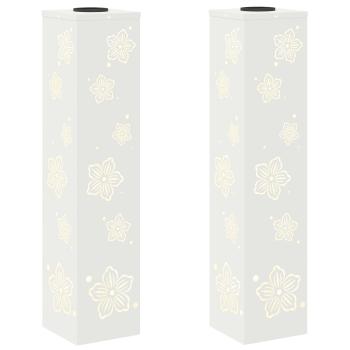 Solar LED Weg Licht 2 stk. Warmes Weiß 18 x 18 x 80 cm