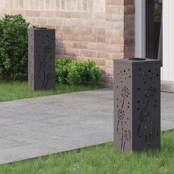 ARDEBO.de - Solar LED Weg Licht 2 Stk. Warmes Weiß 18 x 18 x 50 cm