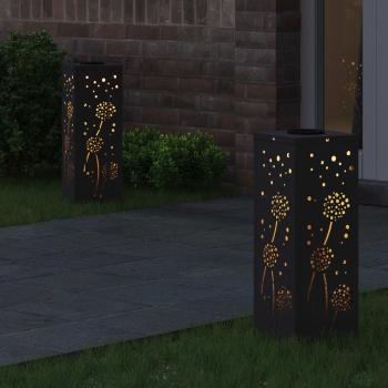 Solar LED Weg Licht 2 Stk. Warmes Weiß 18 x 18 x 50 cm