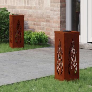 ARDEBO.de - Solar LED Weg Licht 2 Stk. Warmes Weiß 18 x 18 x 50 cm
