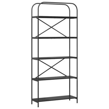 Bücherregal 5 Ebenen 80 x 30 x 183 cm Holzwerkstoff