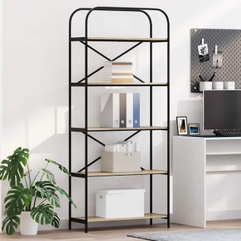 ARDEBO.de - Bücherregal 5 Ebenen 80 x 30 x 183 cm Holzwerkstoff