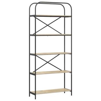 Bücherregal 5 Ebenen 80 x 30 x 183 cm Holzwerkstoff