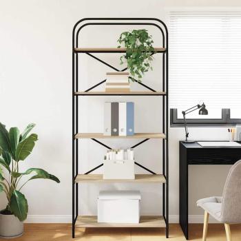 Bücherregal 5 Ebenen 80 x 30 x 183 cm Holzwerkstoff