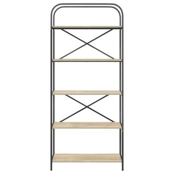 Bücherregal 5 Ebenen 80 x 30 x 183 cm Holzwerkstoff