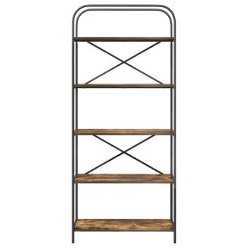 Bücherregal 5 Ebenen 80 x 30 x 183 cm Holzwerkstoff