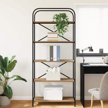 Bücherregal 5 Ebenen 80 x 30 x 183 cm Holzwerkstoff