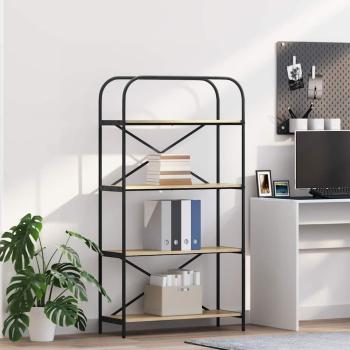 ARDEBO.de - Bücherregal 4 Ebenen 80 x 30 x 146 cm Holzwerkstoff