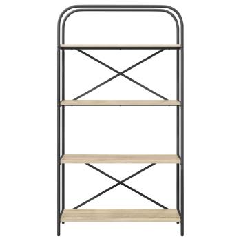 Bücherregal 4 Ebenen 80 x 30 x 146 cm Holzwerkstoff