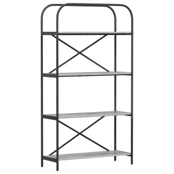 Bücherregal 4 Ebenen 80 x 30 x 146 cm Holzwerkstoff