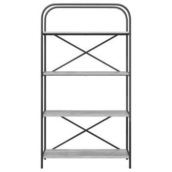 Bücherregal 4 Ebenen 80 x 30 x 146 cm Holzwerkstoff