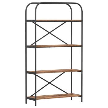 B?cherregal 4 Ebenen 80 x 30 x 146 cm Holzwerkstoff Altholz