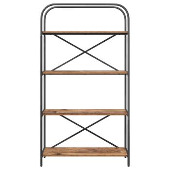 B?cherregal 4 Ebenen 80 x 30 x 146 cm Holzwerkstoff Altholz