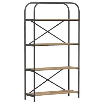 B?cherregal 4 Ebenen 80 x 30 x 146 cm Holzwerkstoff