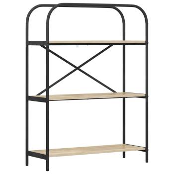 Bücherregal 3 Ebenen 80 x 30 x 109 cm Holzwerkstoff